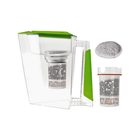 Image of MAUNAWAI KINI® FIlterkanne mit 2. Filterset + Edelsteine-Mix Gratis / GRÜN