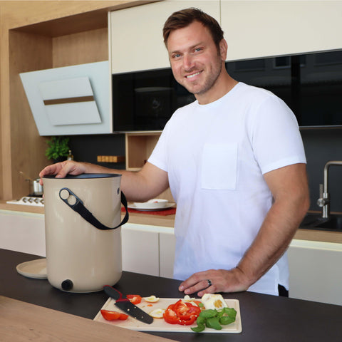 Image of SKAZA® Küchenkomposter Bokashi ORGANKO 2 (Weiss/Beige/Olive)