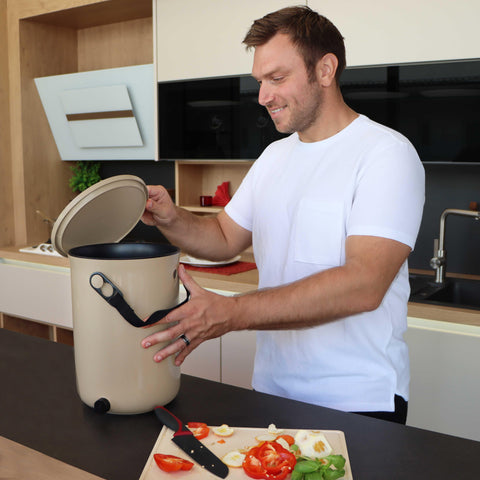 Image of SKAZA® Küchenkomposter Bokashi ORGANKO 2 (Weiss/Beige/Olive)