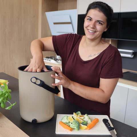 Image of SKAZA® Küchenkomposter Bokashi ORGANKO / BEIGE