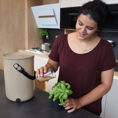 Image of SKAZA® Küchenkomposter Bokashi ORGANKO 2 (Weiss/Beige/Olive)