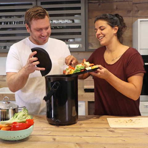 Image of SKAZA® Küchenkomposter Bokashi ORGANKO / OCEAN BLACK