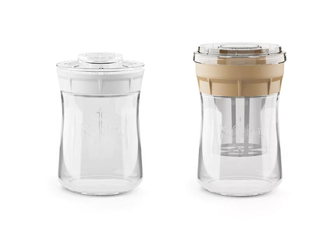 Image of KEFIRKO DIY Cheese Maker + Kefir Set (2x9dl) / WEISS-TAUPE