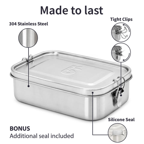 Image of BAMBAW® Edelstahl Lunchbox (1400ml/800ml)