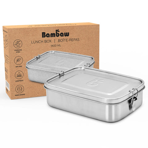 Image of BAMBAW® Edelstahl Lunchbox (1400ml/800ml)