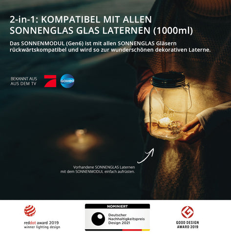 Image of SONNENGLAS Solarlaterne SOMO (1L/250ml)