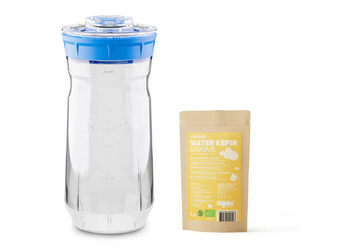 Image of KEFIRKO DIY Wasserkefir-Sets 1400ml (inkl. Japankristalle) / BLAU