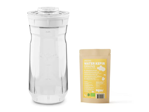 Image of KEFIRKO DIY Wasserkefir-Sets 1400ml (inkl. Japankristalle) / WEISS