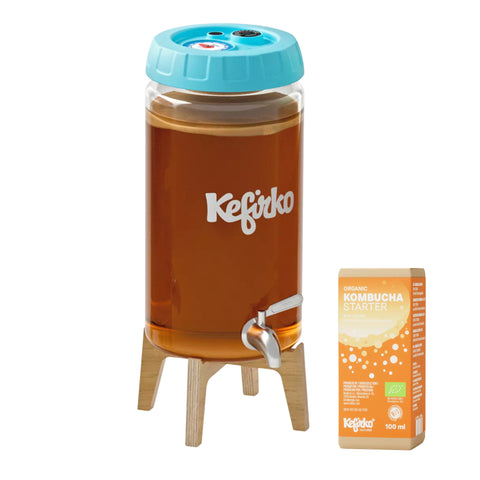 Image of KEFIRKO DIY Kombucha Fermenter STARTER-KIT / BLAU