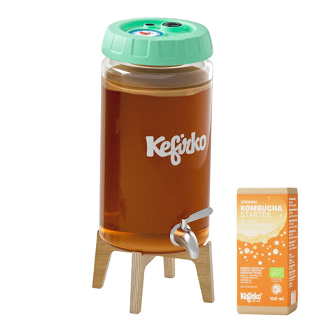 Image of KEFIRKO DIY Kombucha Fermenter-Set 4L + Kombucha-Starter KIT I (Diverse Farben)