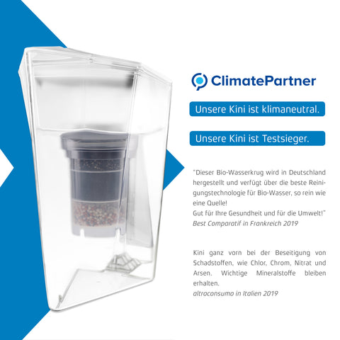 Image of MAUNAWAI KINI® FIlterkanne mit 2. Filterset + Edelsteine-Mix Gratis / GRÜN