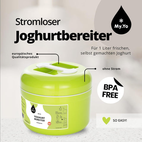 Image of MY.YO Joghurtbereiter ohne Strom (LIMETTE)