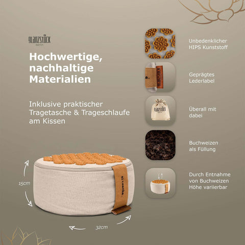Image of GLANZSTÜCK Berlin® Akupressur Sitzkissen MEDITATION