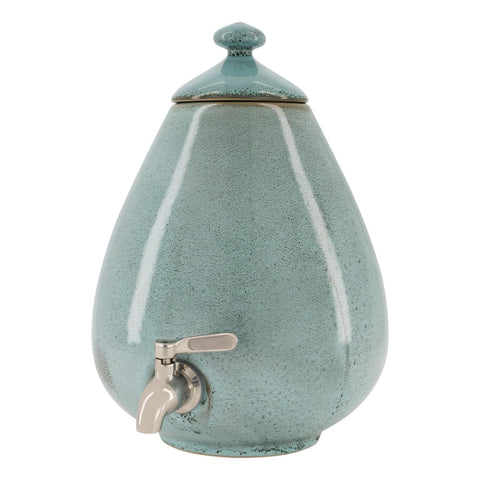 Image of MINNICO® Keramik Getränkespender (5l) Porzellan-Ei + Gratis-Ständer / MEERGRÜN