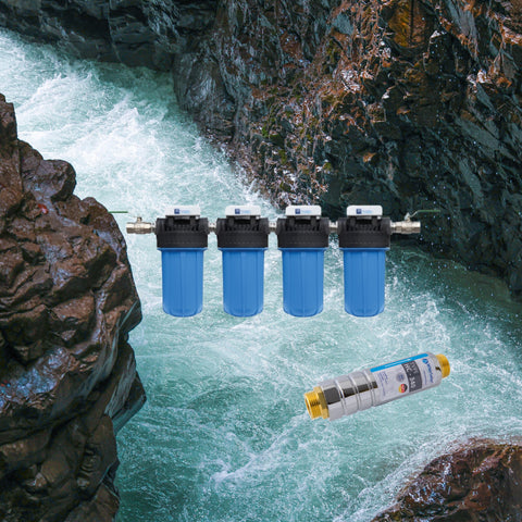 Image of PEKA®10 Hauswasser-Filtersystem (4er) komplett (EFH) + WHIRLATOR® Wirbler HC1000