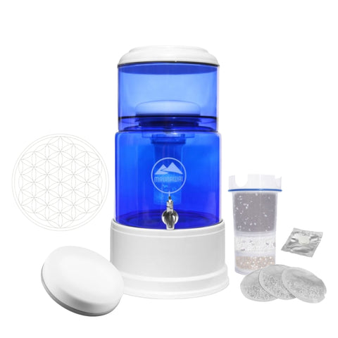 Image of MAUNAWAI PI®PRIME Quelle K8 SHW (sehr hartes Wasser) / mit Gravur (Blume)