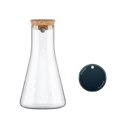 Image of SONNENGLAS® Lichtkaraffe (750ml) / Korkdeckel (+ mit Solarmodul)