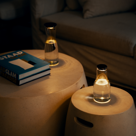 Image of SONNENGLAS® Lichtkaraffe (750ml) / Korkdeckel (+ mit Solarmodul)