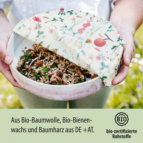 Image of LITTLE bee FRESH® Bienenwachstuch STREUOBSTWIESE / Rolle (20cmx70cm)