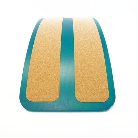 Image of TICTOYS - das.BRETT Balance Board lackiert mit Korkriemen / BLAU