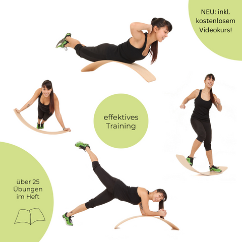 Image of TICTOYS - das.BRETT Balance Board mit Korkriemen (Diverse Farben)