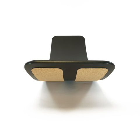 Image of TICTOYS - das.BRETT Balance Board lackiert mit Korkriemen / BLACK