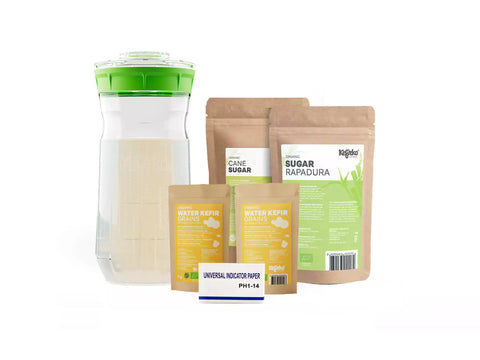 Image of KEFIRKO DIY Wasserkefir-Kit STARTER-KIT (1400ml) / ohne 2nd Fermentation