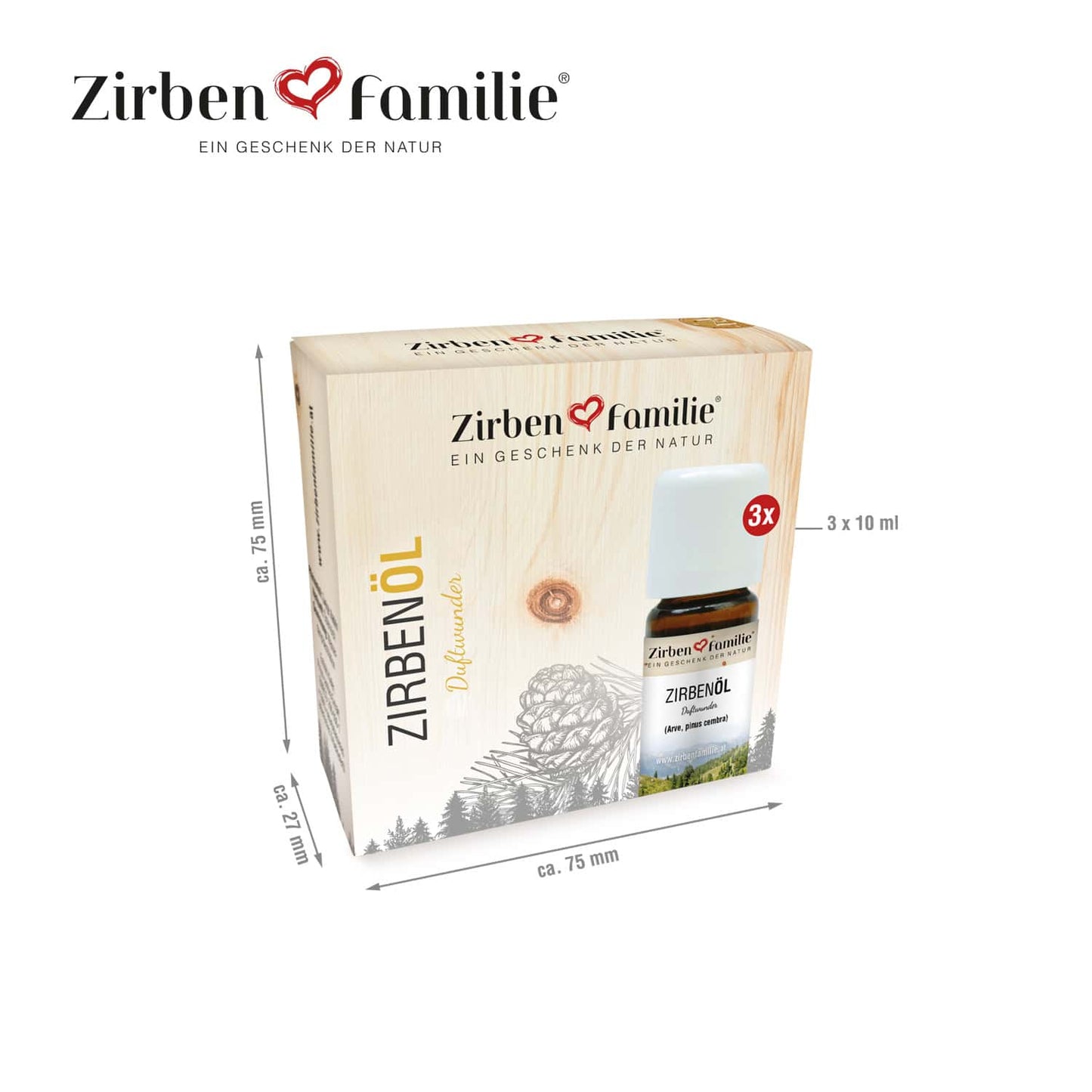 ZIRBENFAMILIE ätherisches Öl (3x10ml) / Zirbe (Arve)