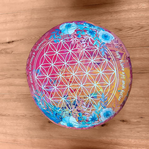 Image of THE SPIRIT OF OM® Meditationskissen (rund) / PINK FANTASY