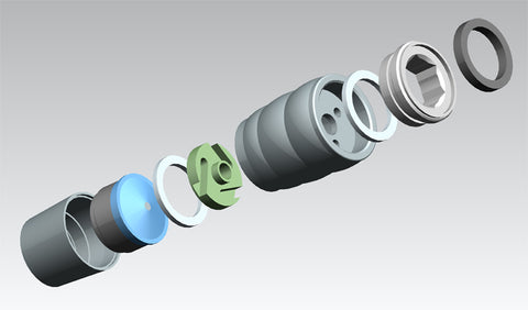 Image of AW-112 PICCOLO Wasserhahn-Wirbler (mit Edelsteinchen-Reservoir)