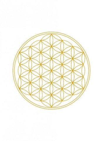 Image of SOULBOTTLES Trinkflasche (1L) FLOWER OF LIFE (Gold)