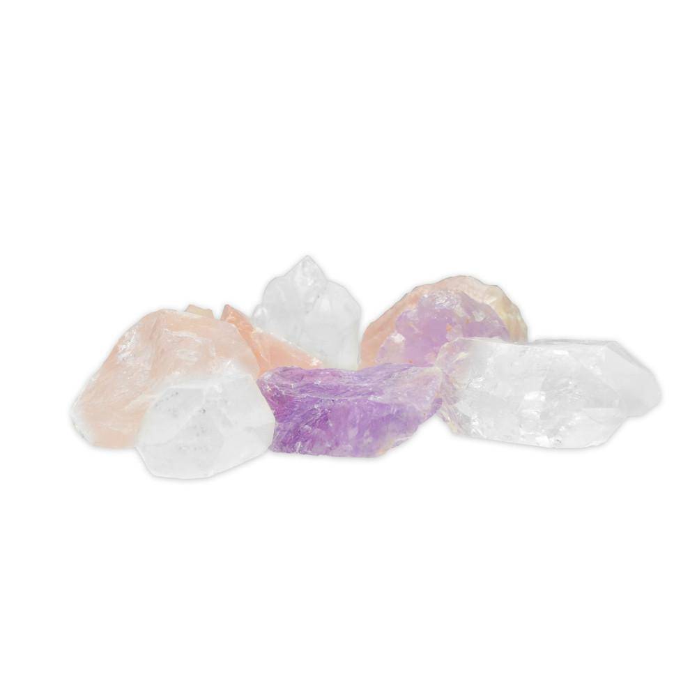 MAUNAWAI Edelsteine-Mischung (Rosenquarz + Bergkristall + Amethyst) / 250g