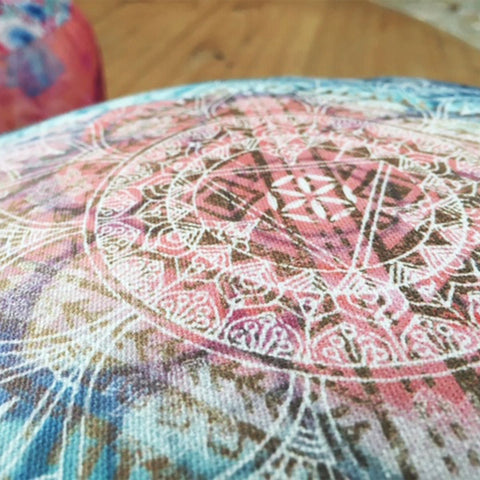 Image of THE SPIRIT OF OM® Meditationskissen (rund) / INDIGO DREAM