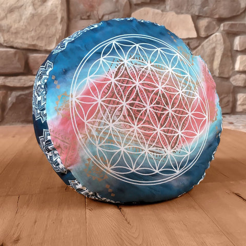 Image of THE SPIRIT OF OM® Meditationskissen (rund) / INDIGO DREAM