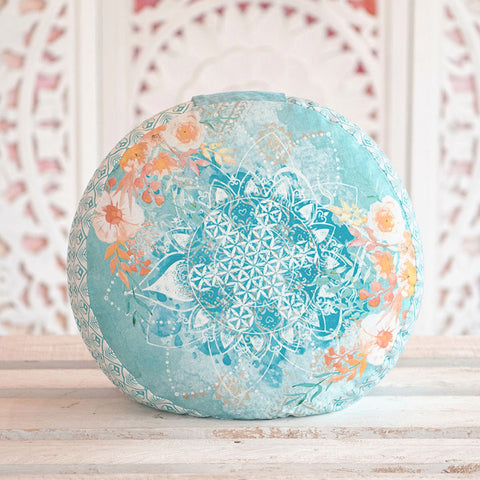 Image of THE SPIRIT OF OM® Feng-Shui Meditationskissen (rund) / Diverse Farben