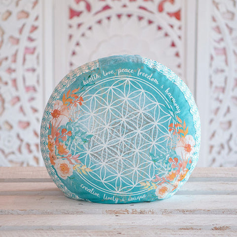 Image of THE SPIRIT OF OM® Feng-Shui Meditationskissen (rund) / Diverse Farben