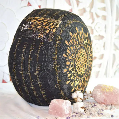 Image of THE SPIRIT OF OM® Meditationskissen Halbmond / NIGHT GOLD