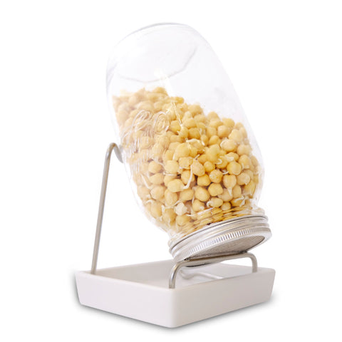 Image of ESCHENFELDER 1er Sprossenglas-Set (1500ml)/ Keramik (Schwarz/Weiss)