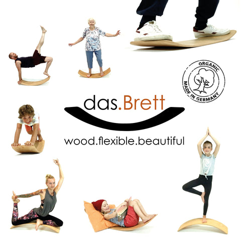 Image of TICTOYS - das.BRETT Balance Board (Geölt mit Korkriemen)
