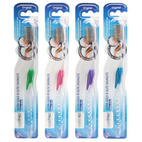 Image of Original Schungit / Zahnbürste Edelschungit-Gold (antibakteriell)