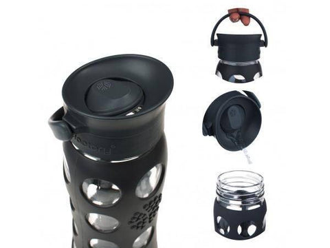 Image of LIFEFACTORY Glass Bottles / Diverse Ersatzdeckel (Schwarz)