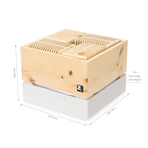 Image of ZIRBENLÜFTER® Luftreiniger CUBE ll (40m2) + Gratis Zirbenöl (10ml)