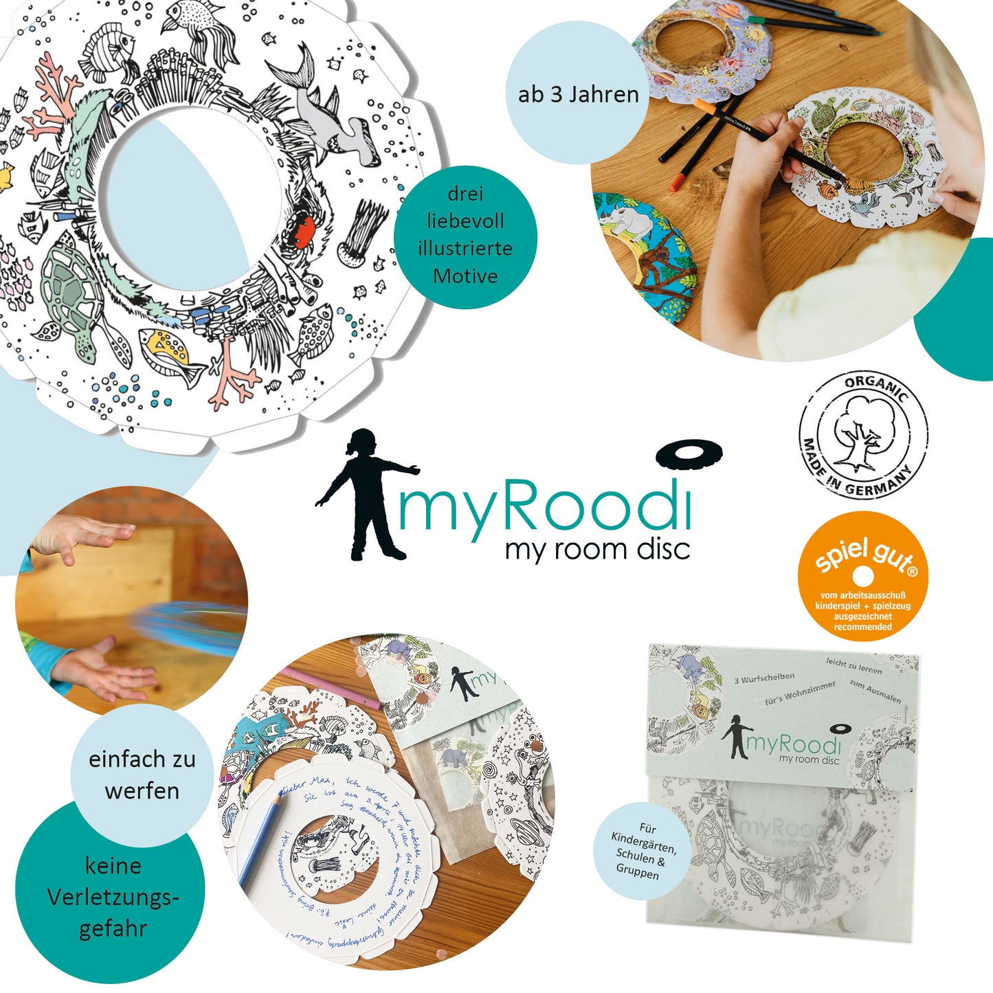 TICTOYS - MY ROODI Indoor Wurfscheiben Set (3er)