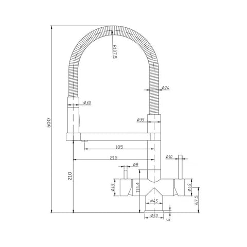 Image of STATEMENT  3-Wege Armatur mit Brause (Edelstahl)
