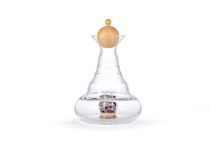 ND Karaffe ALLADIN (1,2L) Edelsteine (Glas-/+Zirbenholzdeckel)