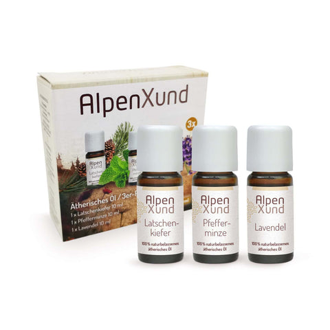 Image of ALPENXUND ätherische Öle (3x10ml) / Lavendel / Pfefferminze / Latschenkiefer