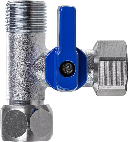 AORA T-Stück Absperrventil Messing (3/8") für Unterbausysteme