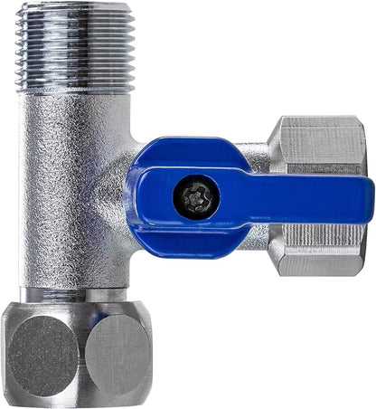 AORA T-Stück Absperrventil Messing (3/8") für Unterbausysteme