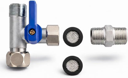 AORA T-Stück Absperrventil Messing (3/8") für Unterbausysteme