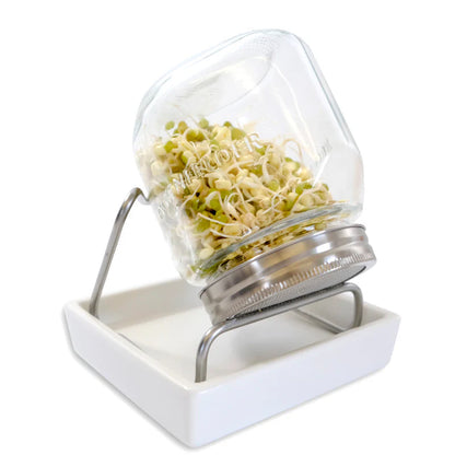 ESCHENFELDER® Sprossen Starter-Kit (Sprossenglas 750ml + Kresseschale (12cm)